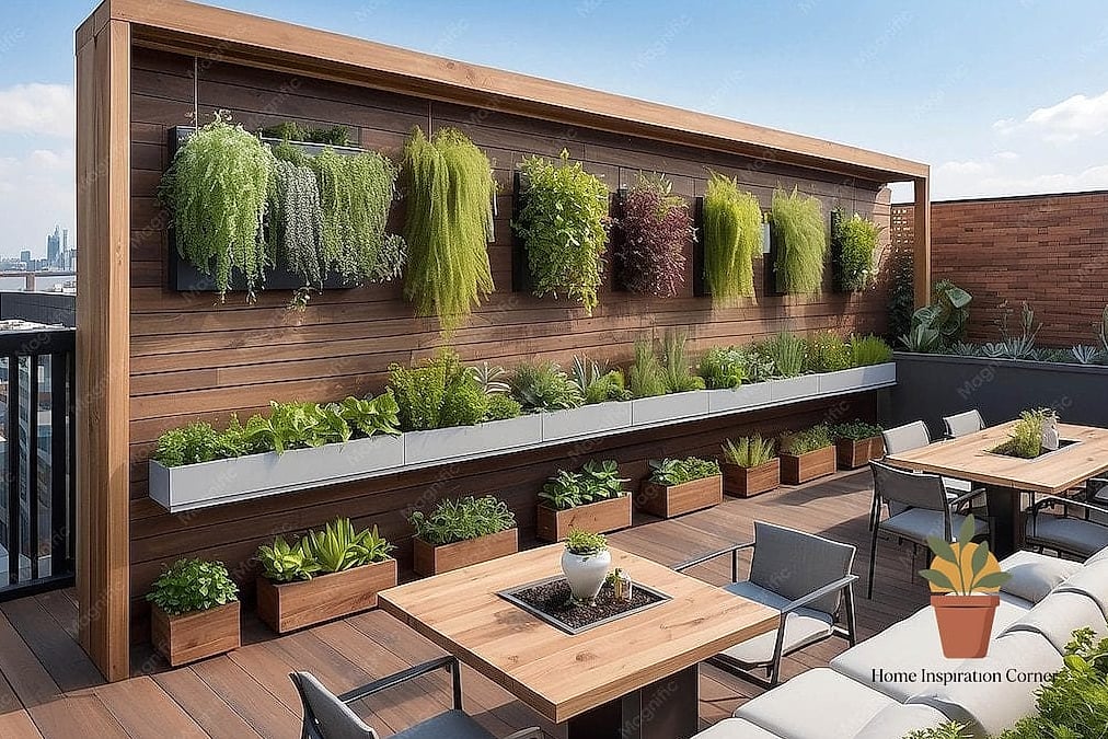 Vertical Herb Wall Using Reclaimed Pallets