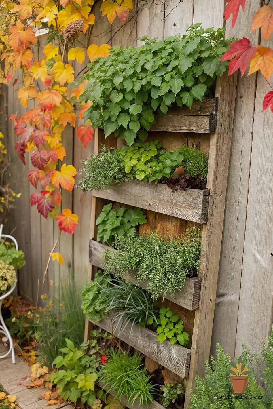23 Outdoor Fall Decor Ideas Designs That Maximize Style and Function 20 A Vertical Herb or Fall Plant Wall
