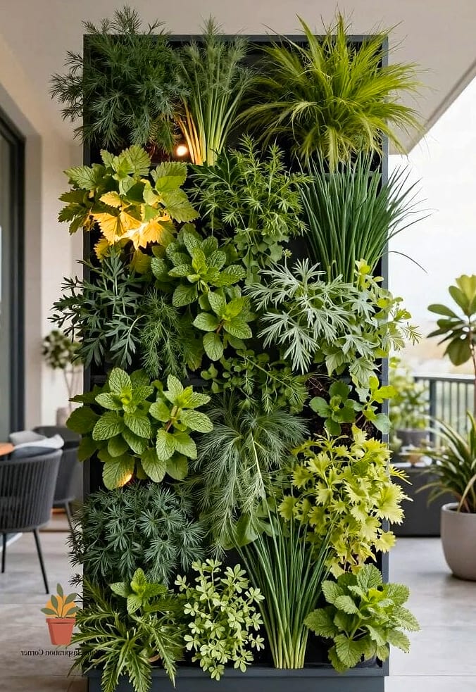 Vertical Herb Walls Made from Repurposed Pallets