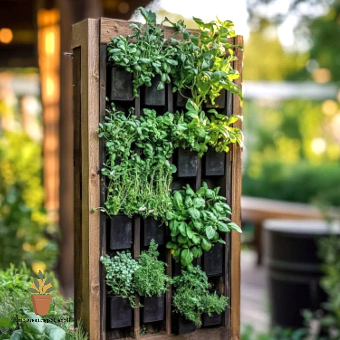 21 Creative Patio Andaluz Ideas You Haven't Seen Before 17 Vertical Herb Garden Built Into a Stucco Wall