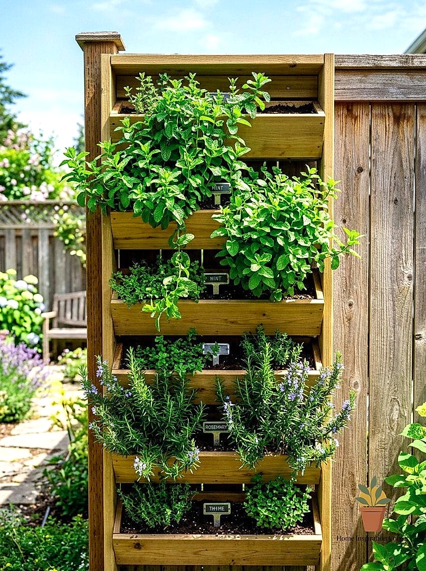 Vertical Herb and Vegetable Wall