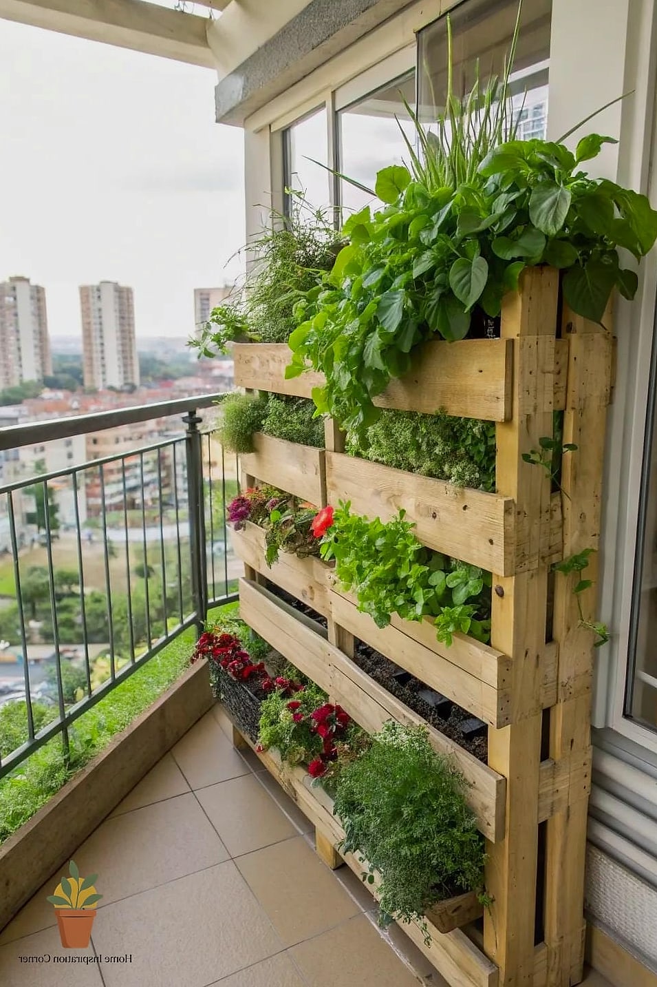 A Vertical Pallet Planter