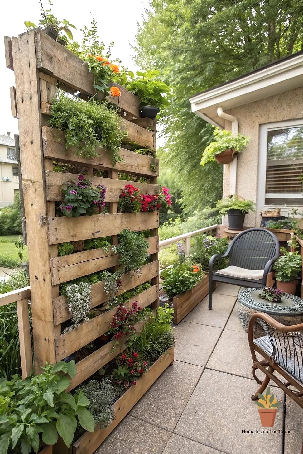 Vertical Pallet Garden Wall