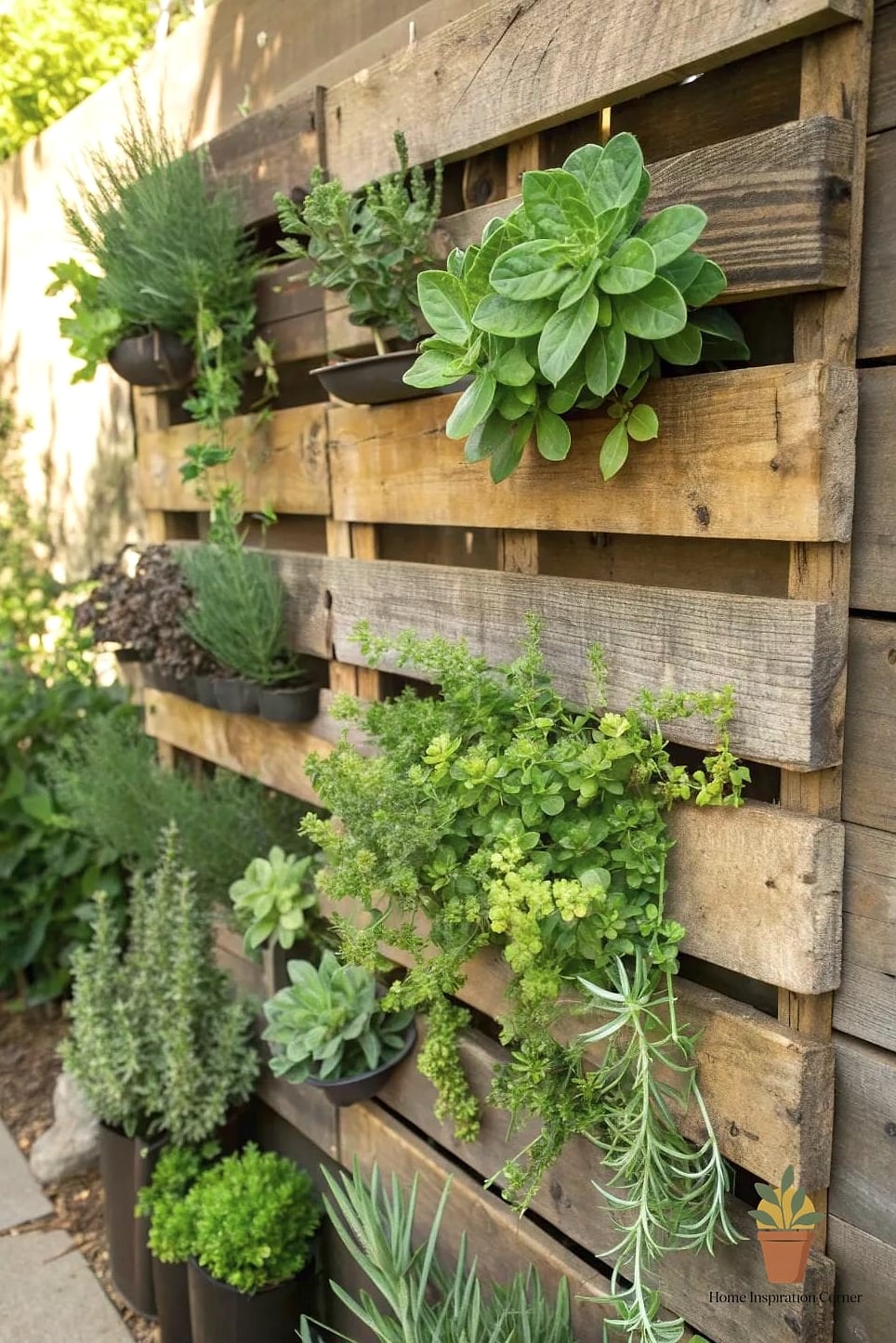 Vertical Pallet Herb Garden