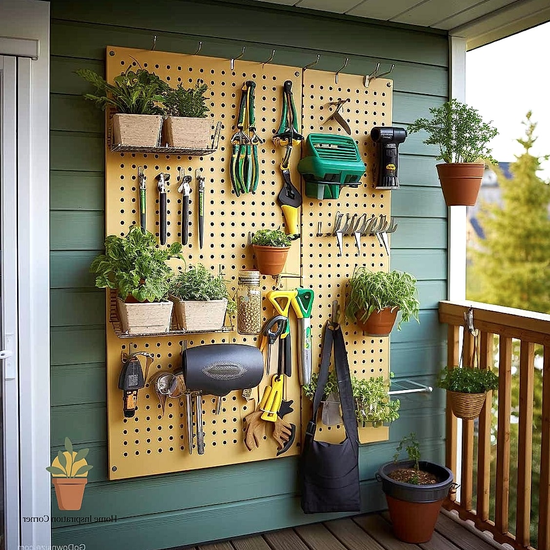 11 Creative Balcony Storage Ideas Ideas You Haven't Seen Before 5 Vertical Pegboard Wall