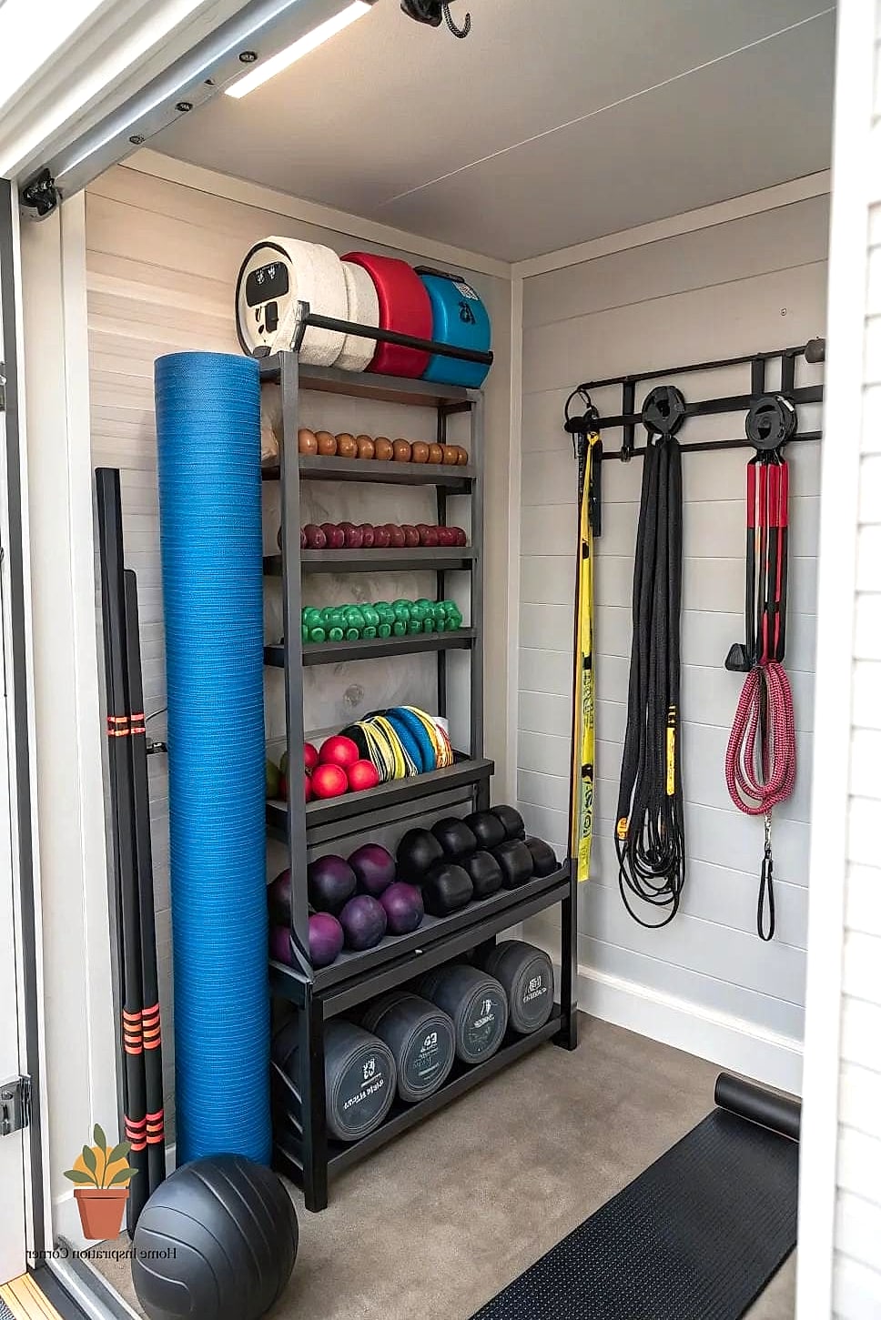 A Vertical Storage Wall for Equipment