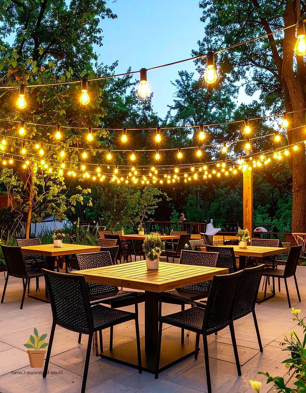 Vertical String Light Poles for Small Balconies