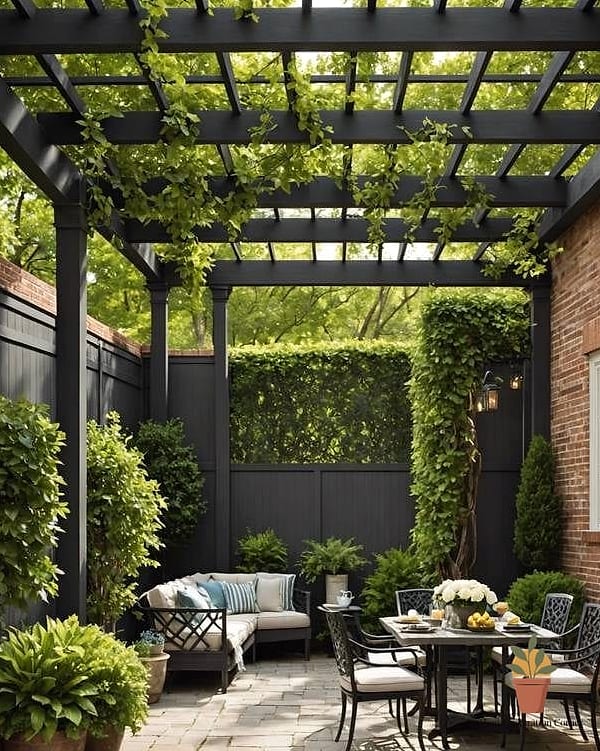 Vine-Covered Trellis Terrace