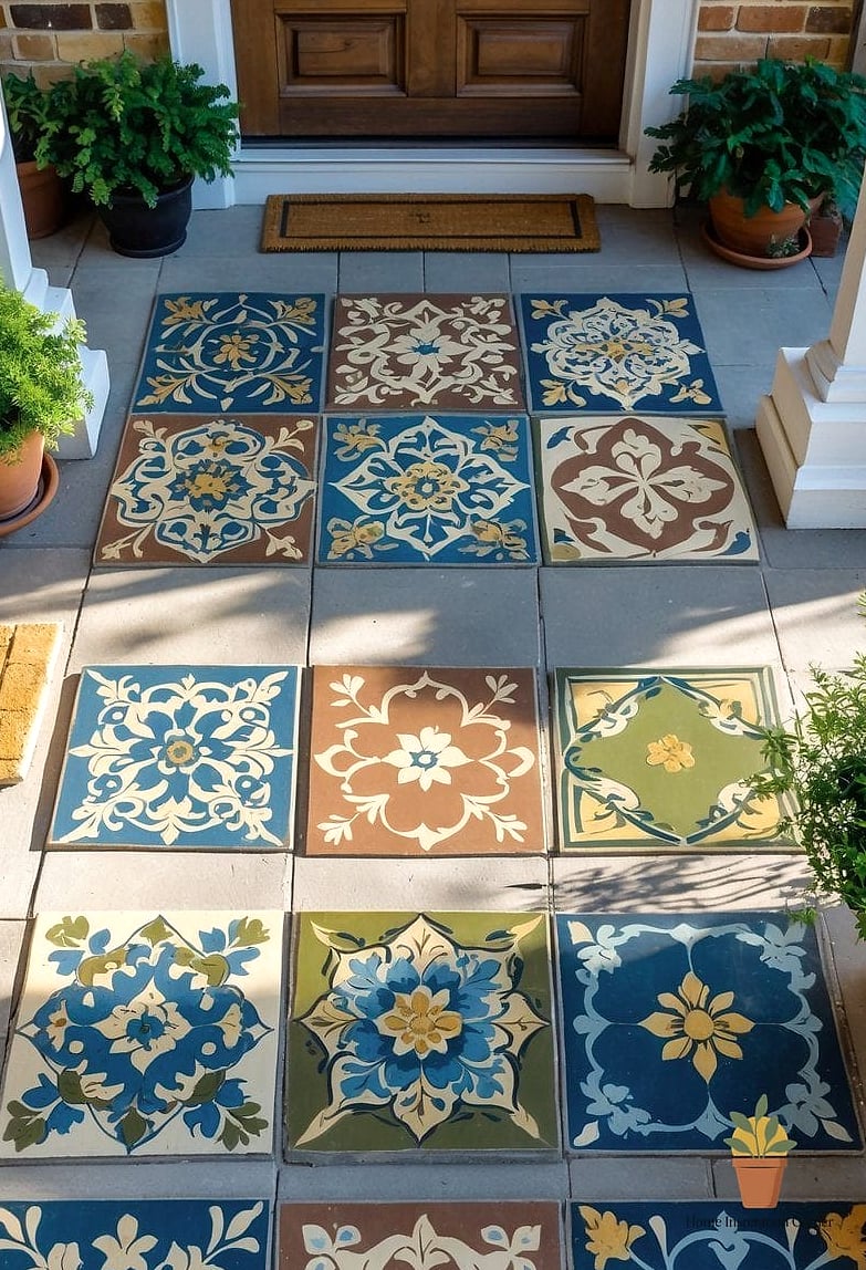Vintage Encaustic Cement Tile
