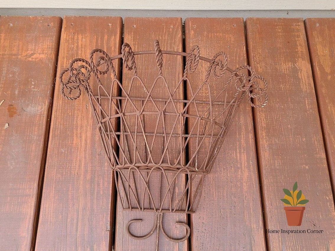 Vintage Wire Basket Wall Planters