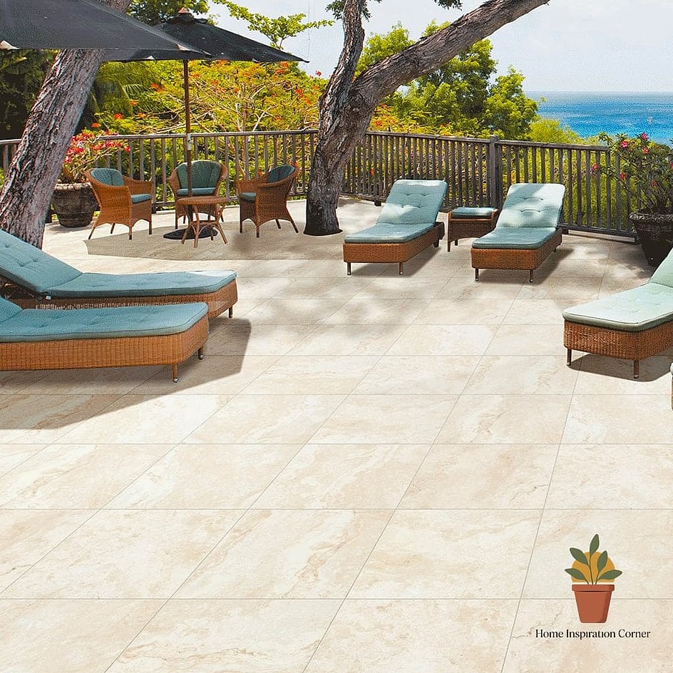 25 Patio Tiles Designs That Maximize Style and Function 21 Warm Ivory Limestone
