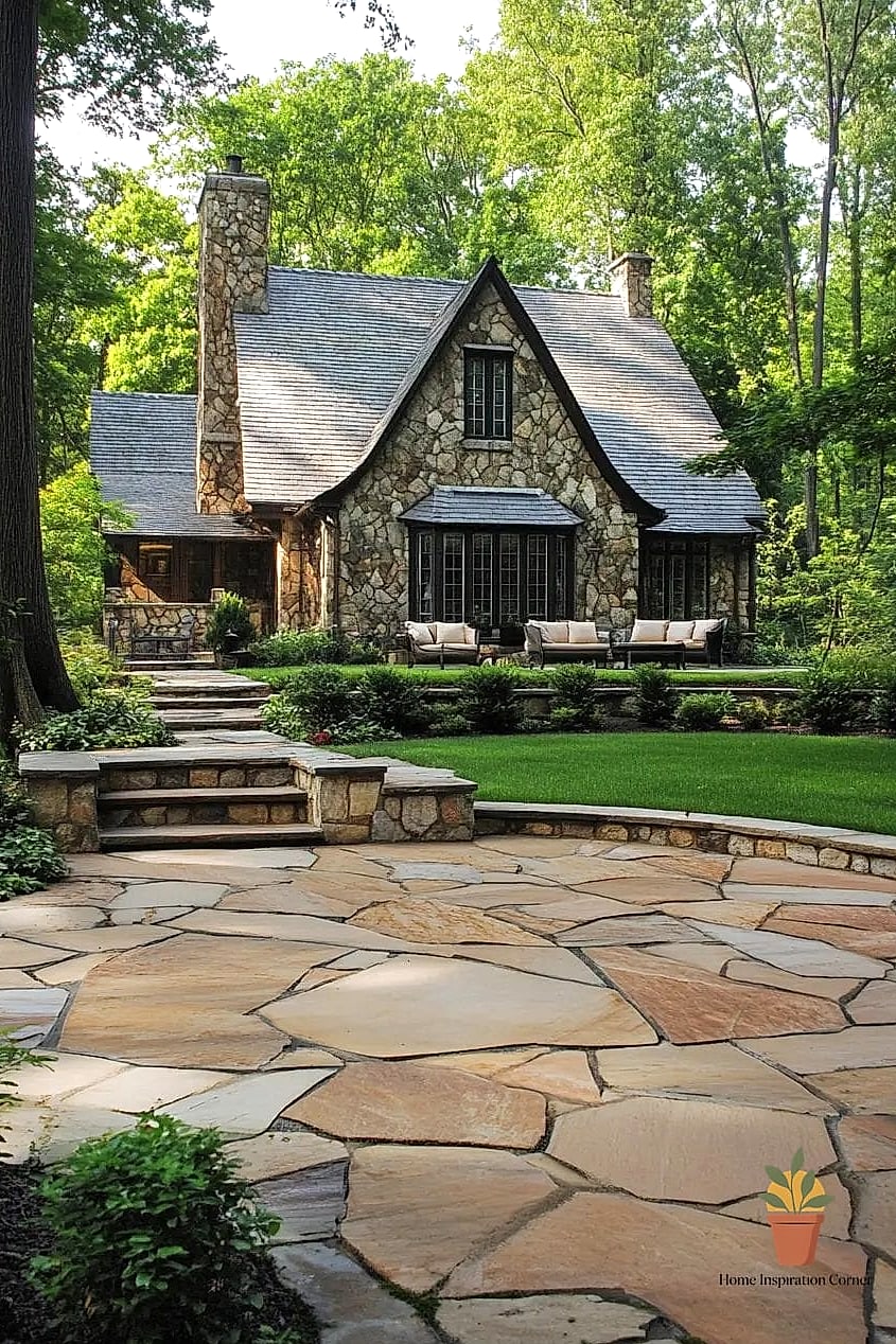 Warm Sandstone Flagstone for a Desert or Southwestern Feel