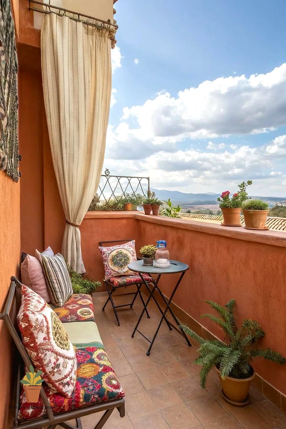18 Balcony Wall Painting Ideas Ideas That Work in Any Size Home 2 Warm Terracotta for Mediterranean Vibes
