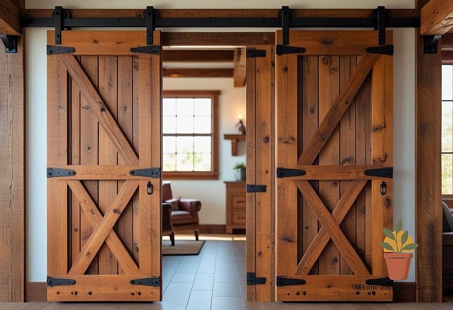 Warm Wood-Framed Bifolds for a Cozier Feel