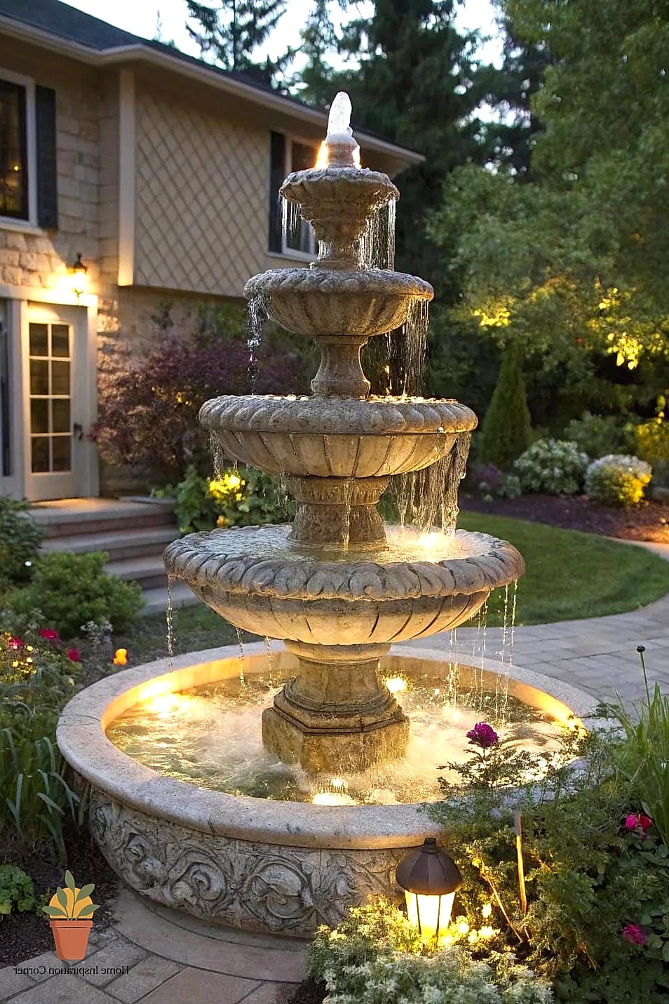 A Water Feature for a Calming Backdrop