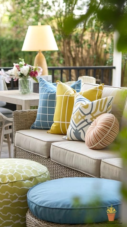 23 Cozy Terrace Ideas Ideas That Work in Any Size Home 12 Weatherproof Throw Pillows