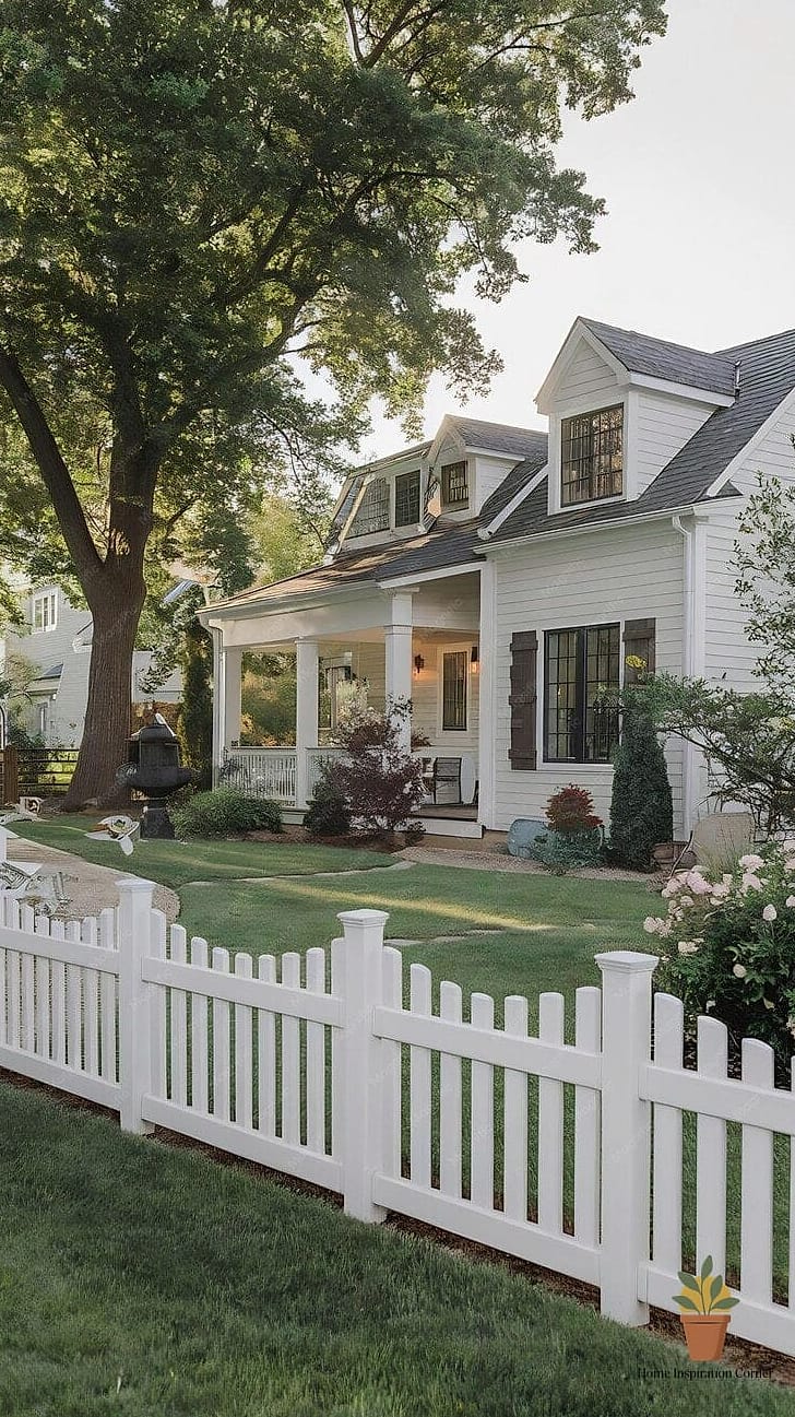 A White Picket Fence Garden Border
