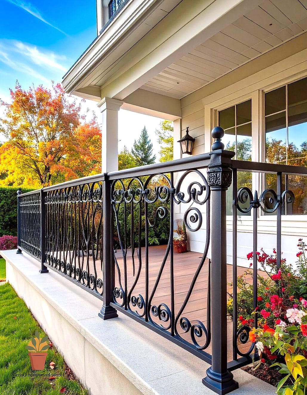 Wide-Set Iron Bars for Open Views