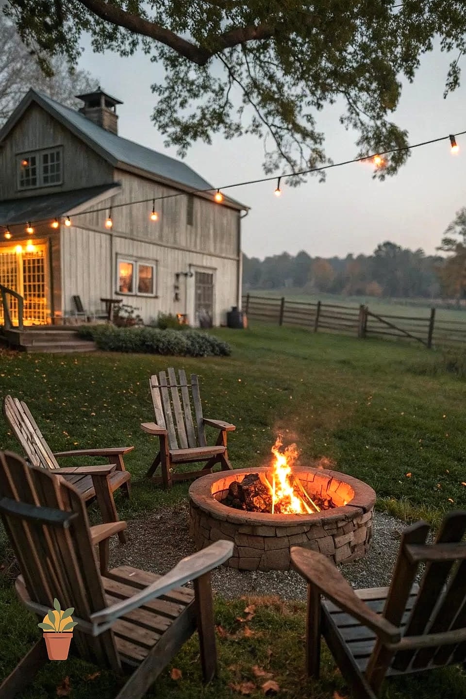 A Wood-Burning Fire Pit Circle