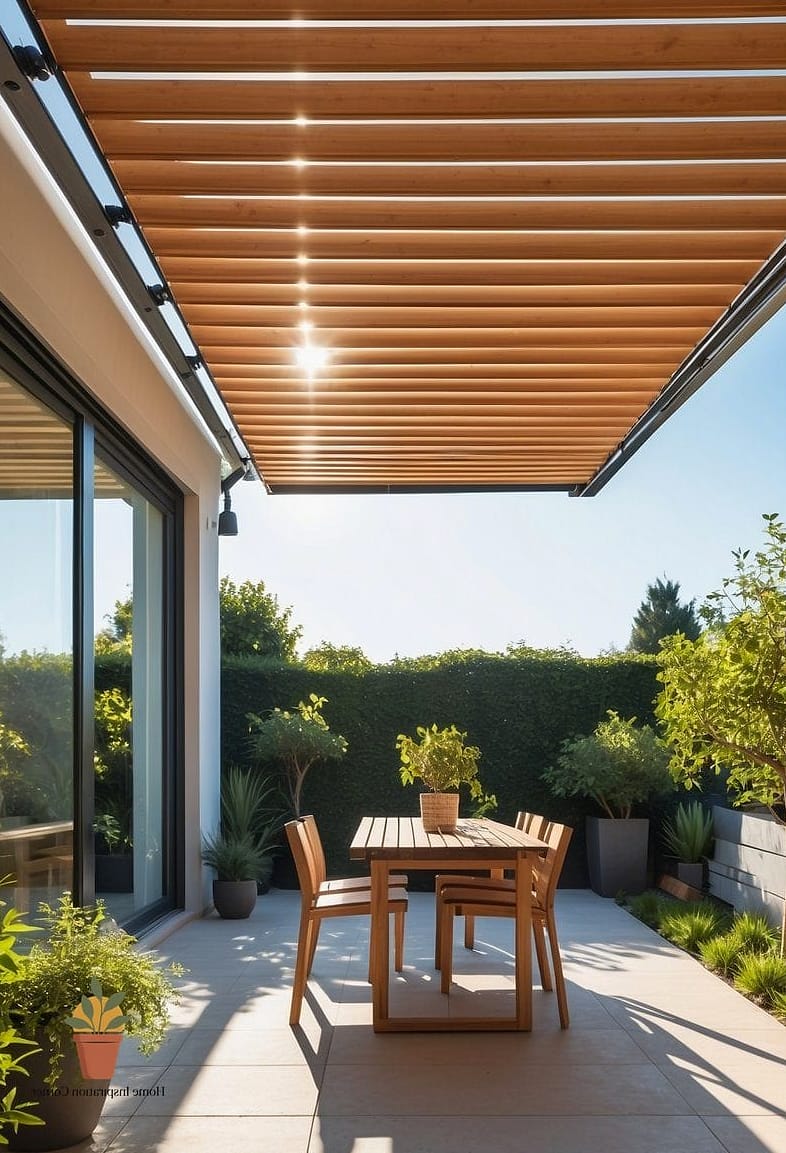 Wooden Slat Pergolas