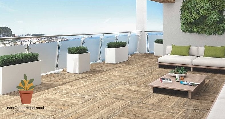 25 Home Terrace Ideas Ideas That Will Transform Your Space 16 Wood Tile Overlay for a Cozy Floor