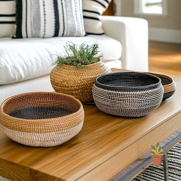 Woven Baskets for Napkins and Utensils