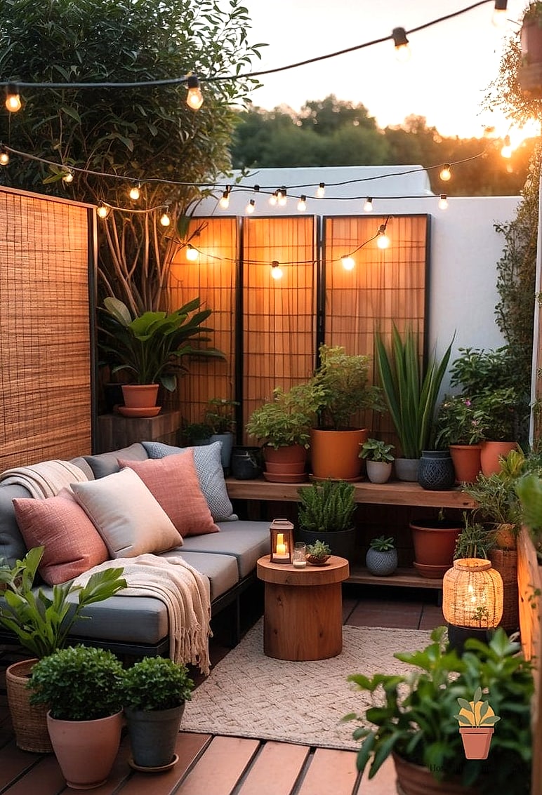 23 Cozy Terrace Ideas Ideas That Work in Any Size Home 7 Woven Privacy Screens