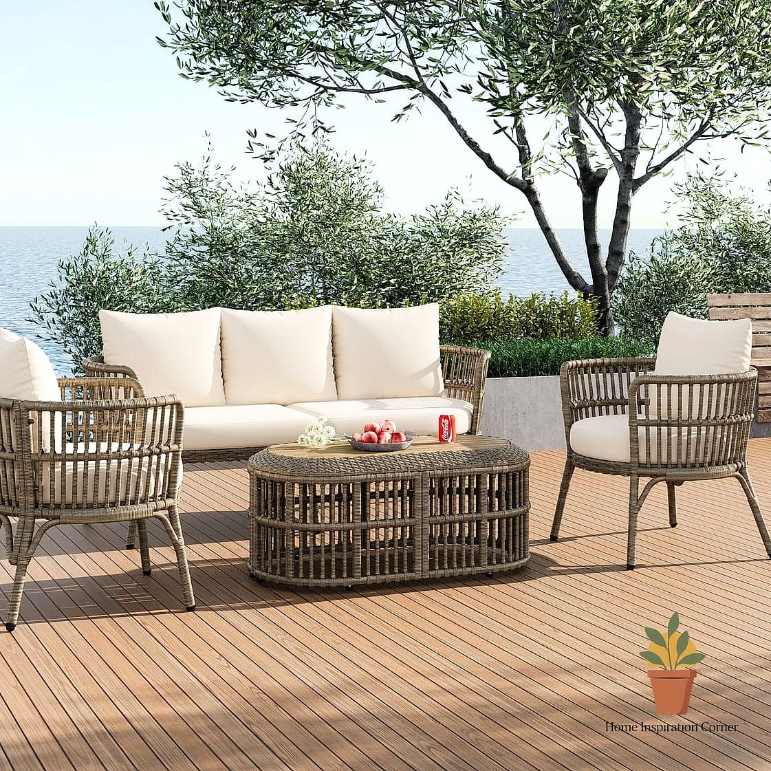 Woven Rattan-Style Chair Backs
