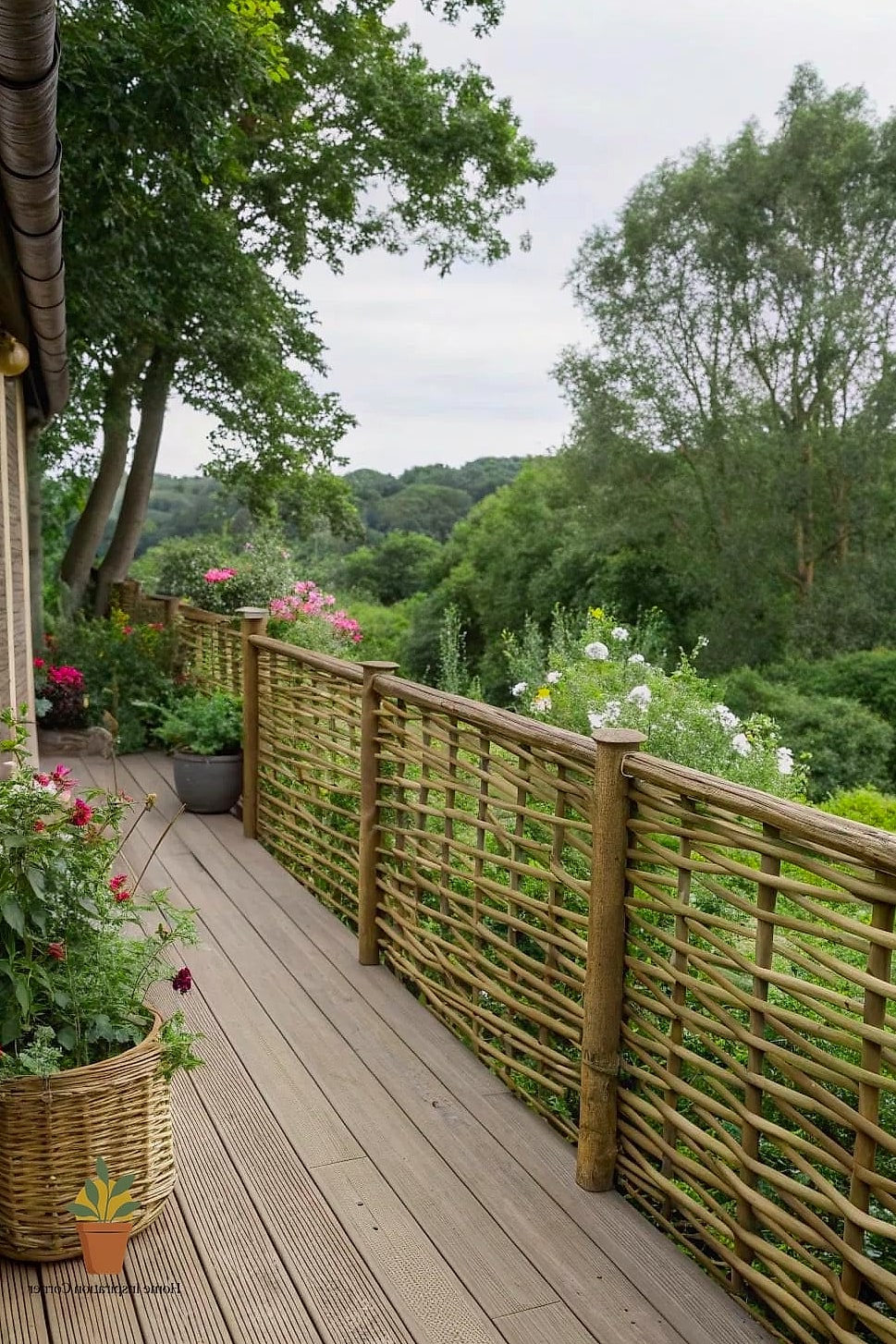 Woven Willow or Reed Fencing