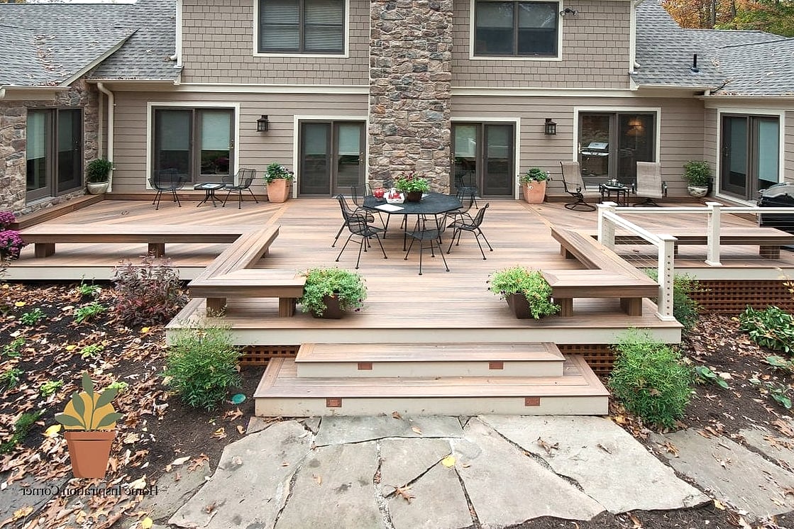 Wraparound Wood Deck