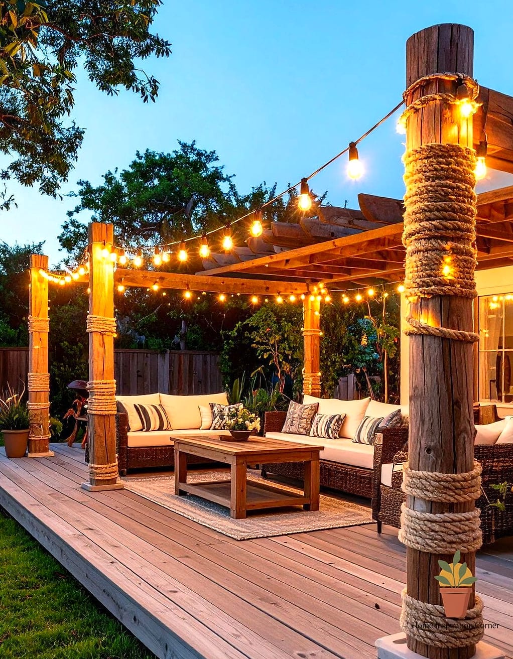 Wrapped Around a Pergola Post