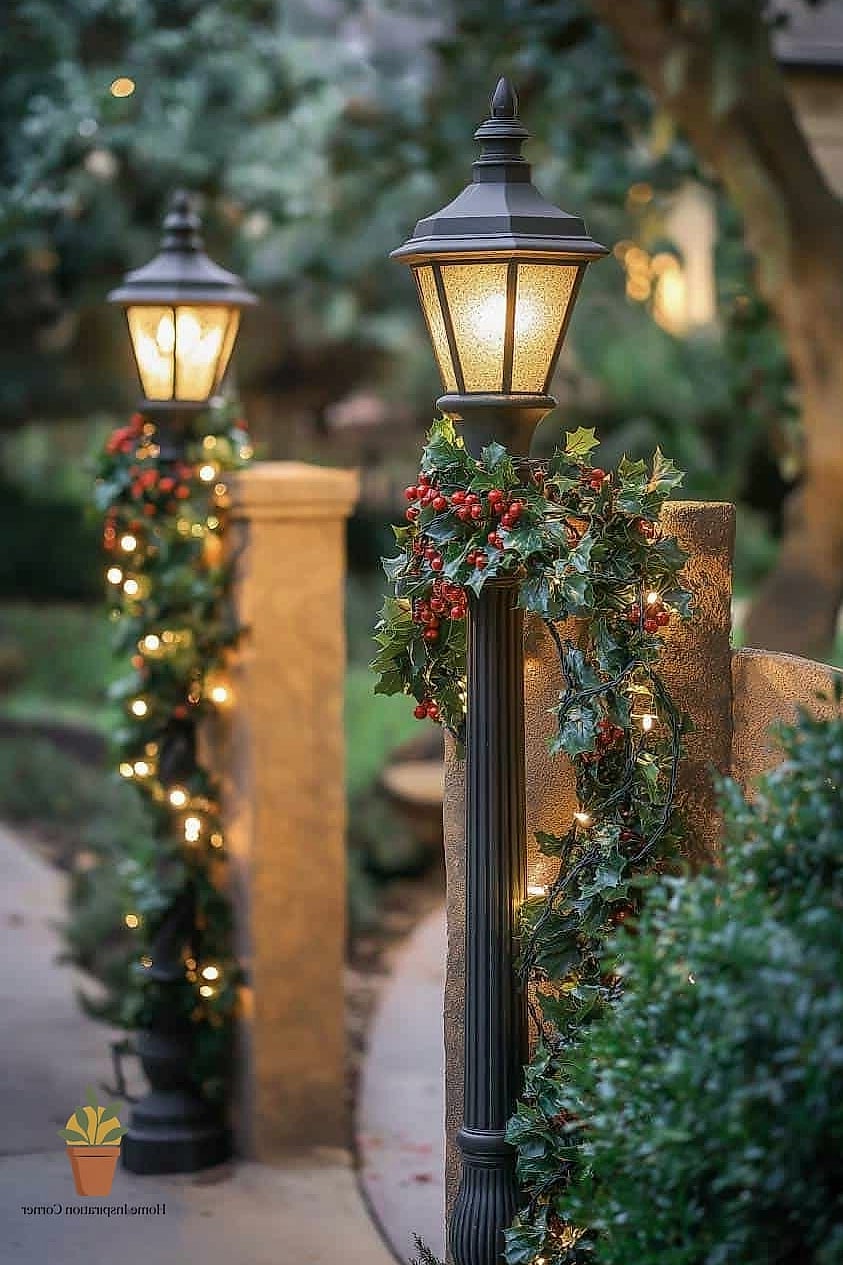 Wrapped Lamp Posts and Porch Columns