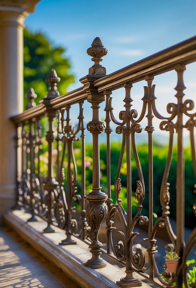 Wrought Iron with Scroll Details