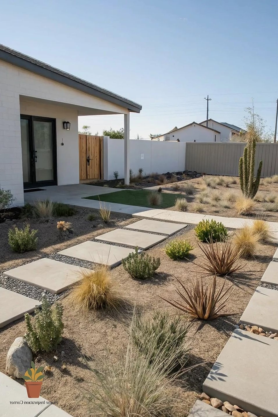 Xeriscaped Front-to-Back Yard