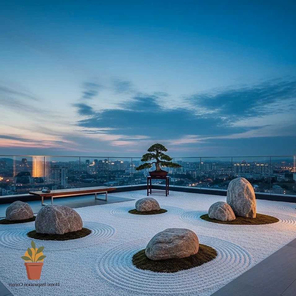 7 Stunning Roof Terrace Design Modern Ideas for Every Budget 8 Zen-Style Terrace with Natural Stone and Water Feature